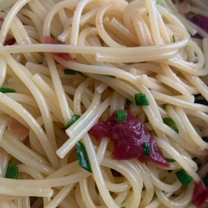 梅としらすの和風パスタ